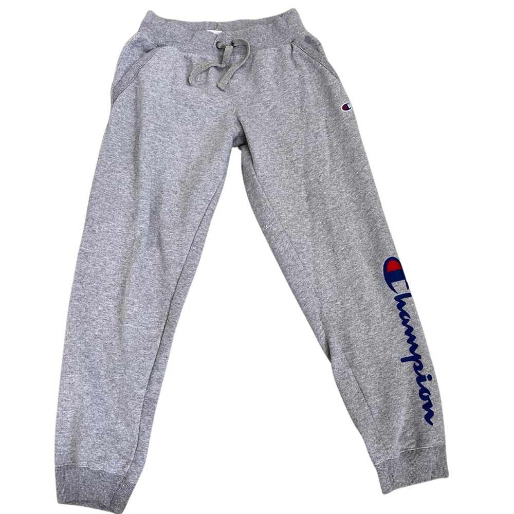 Champion Gray Joggers with Elastic Cuffs and Drawstring Waistband